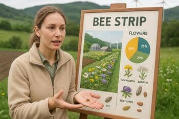Pollinator strip used during the edge lesson