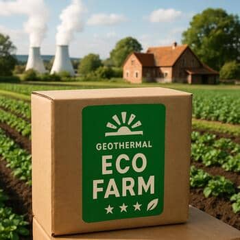 Crate label with a green stamp