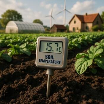 Ground temperature probe at root depth