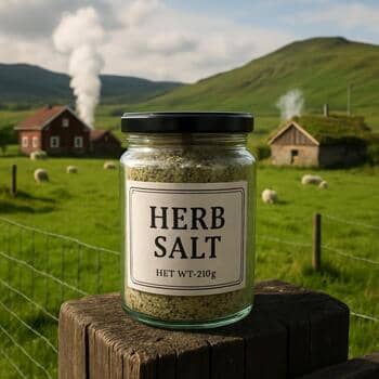 Small jar of herb salt