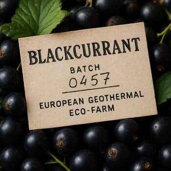 Lot card for blackcurrant