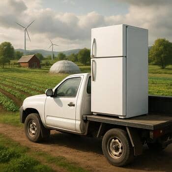 Pickup cooler ready near the bench