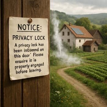 Small note card with a lock icon