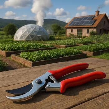 Clean pruning shears on a cloth