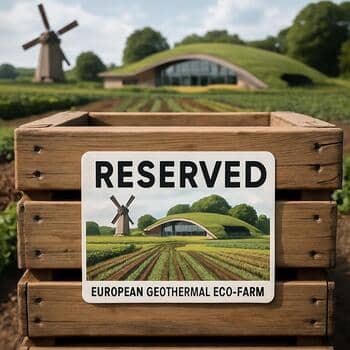 Reserved sticker on a small crate