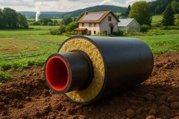 Cross-section of insulated thermal pipe